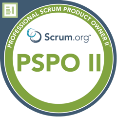 Professional Scrum Product Owner II (PSPO II) badge
